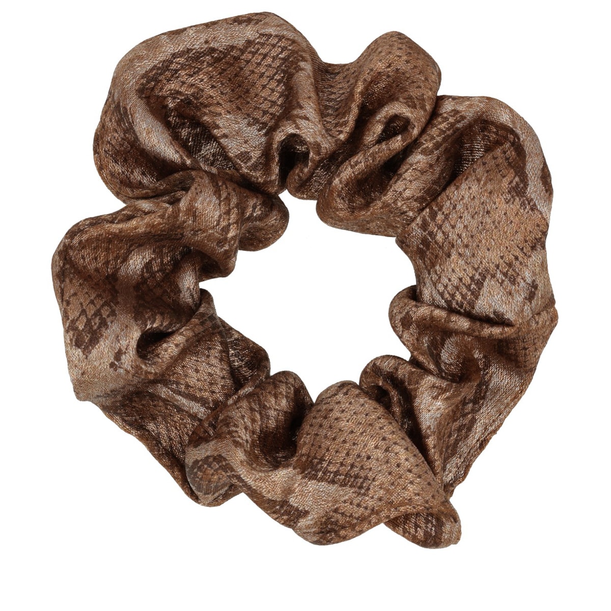Scrunchie In Satin Effetto Serpente