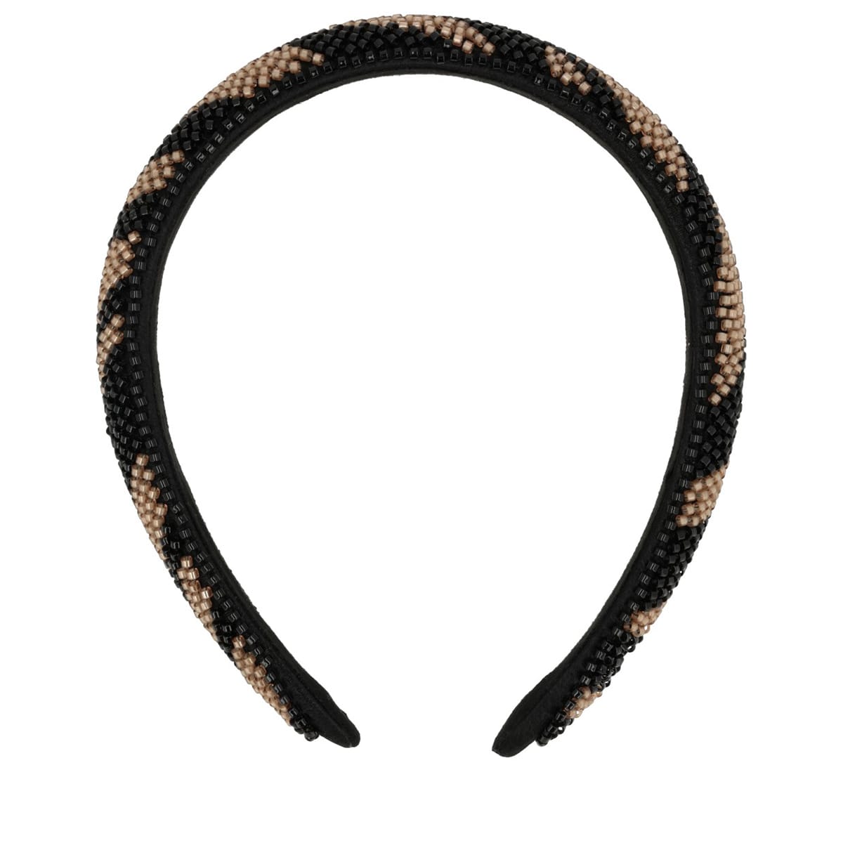 Serre‑Tête À Perles - Noir, Or