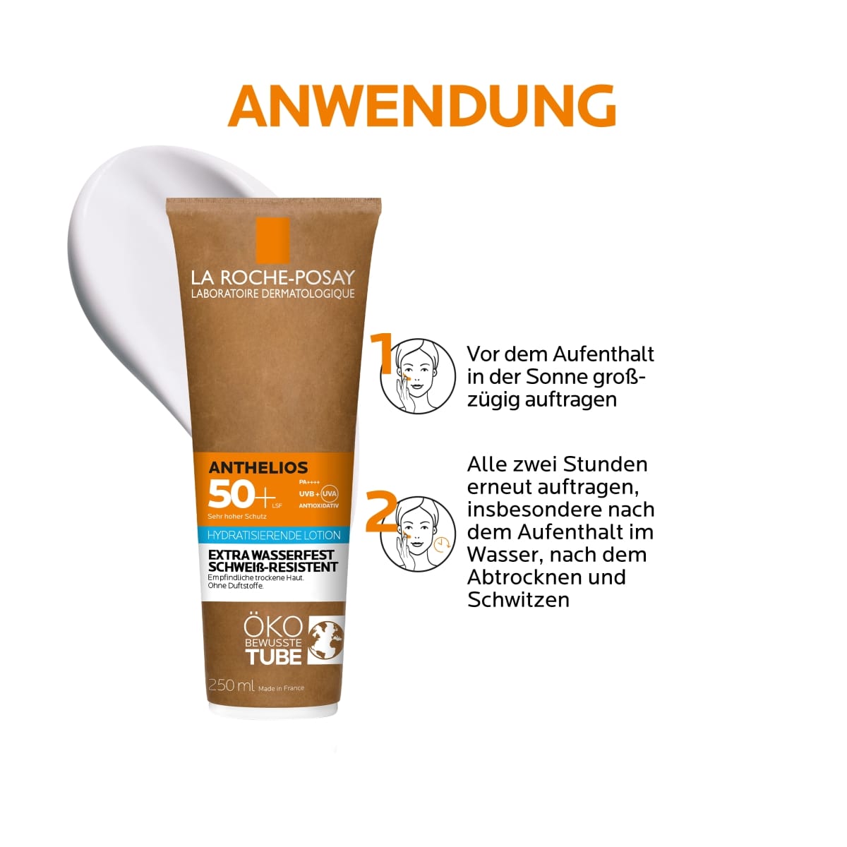 Crème solaire SPF50+ pour peaux sensibles et sèches