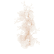 Hair clip with delicate leaves and pearls, white
