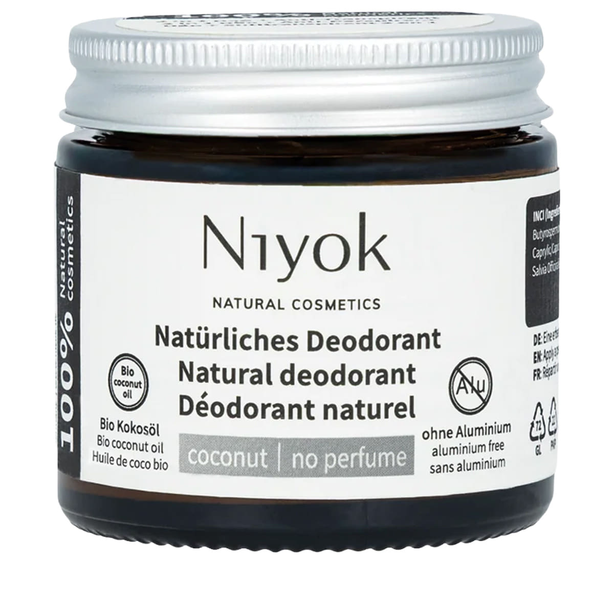Fragrance-Free Coconut Deodorant Cream