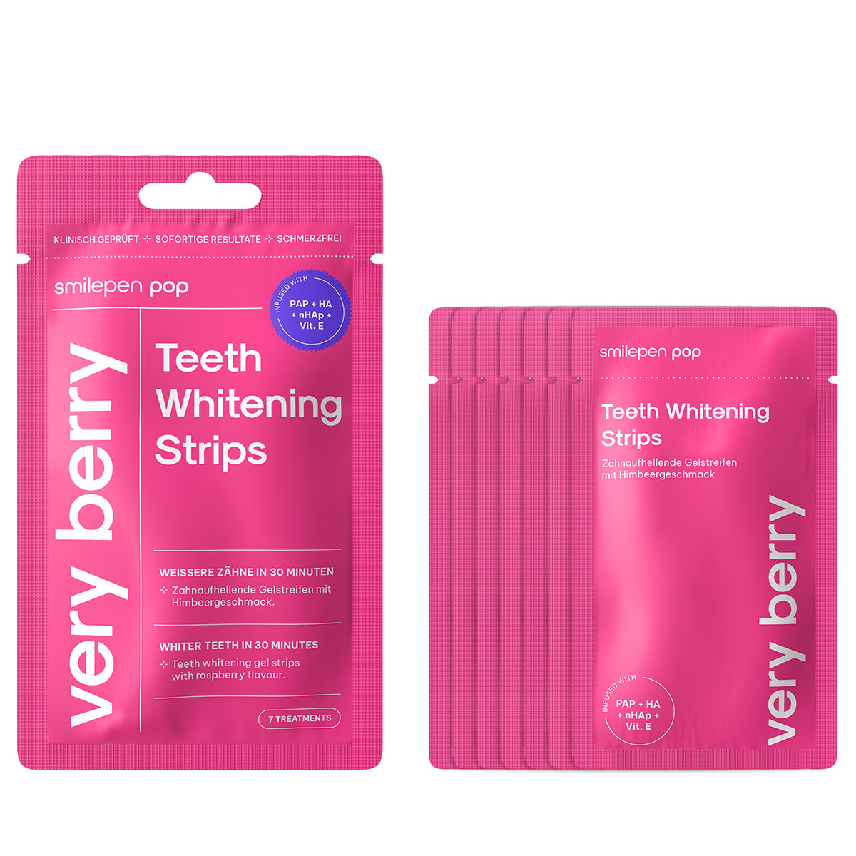 Pop Very Berry Whitening Strips 7x2