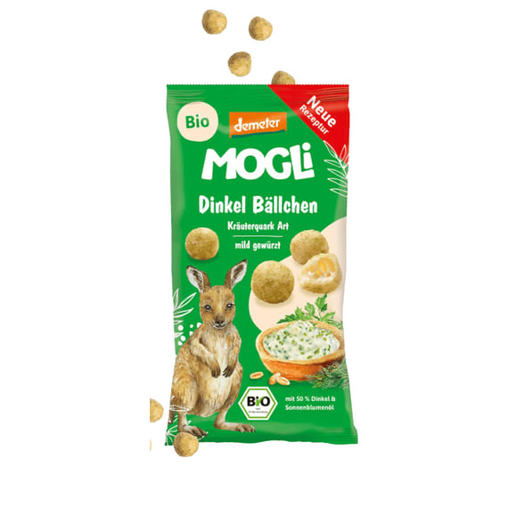 Dinkel Bällchen Kräuterquark