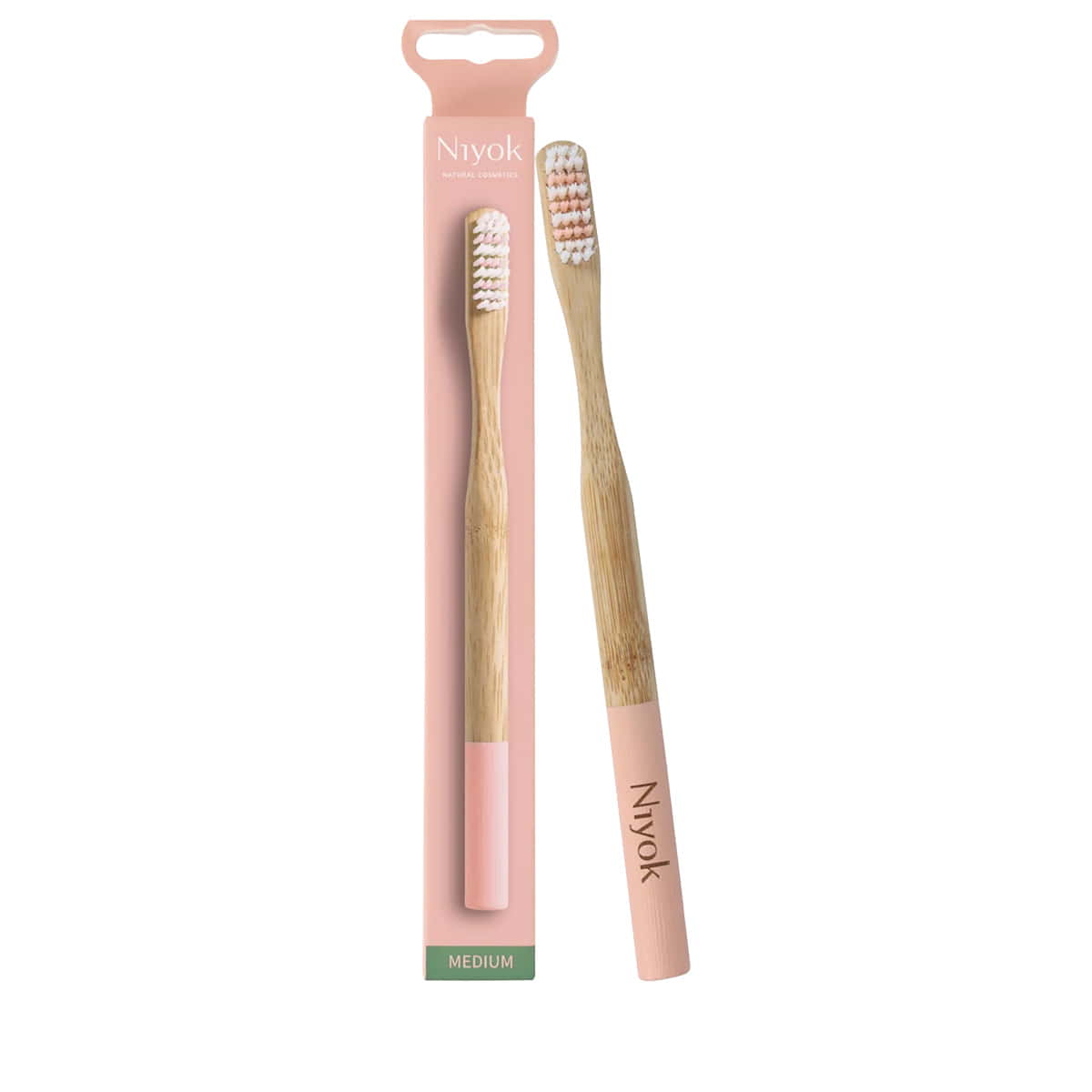 Adult Bamboo Toothbrush – Salmon, Medium