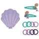 Shell Hairbrush Set - Purple