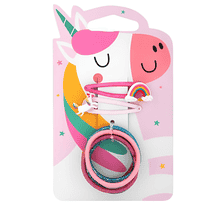 Lot barrettes et élastiques cheveux Licorne