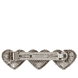 Barrette Set in Herzform - Silber & Gold
