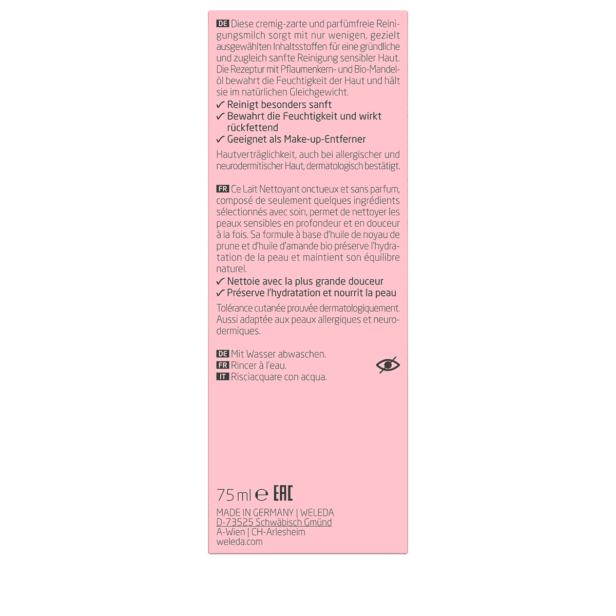 Sensitive Lait Nettoyant Amande