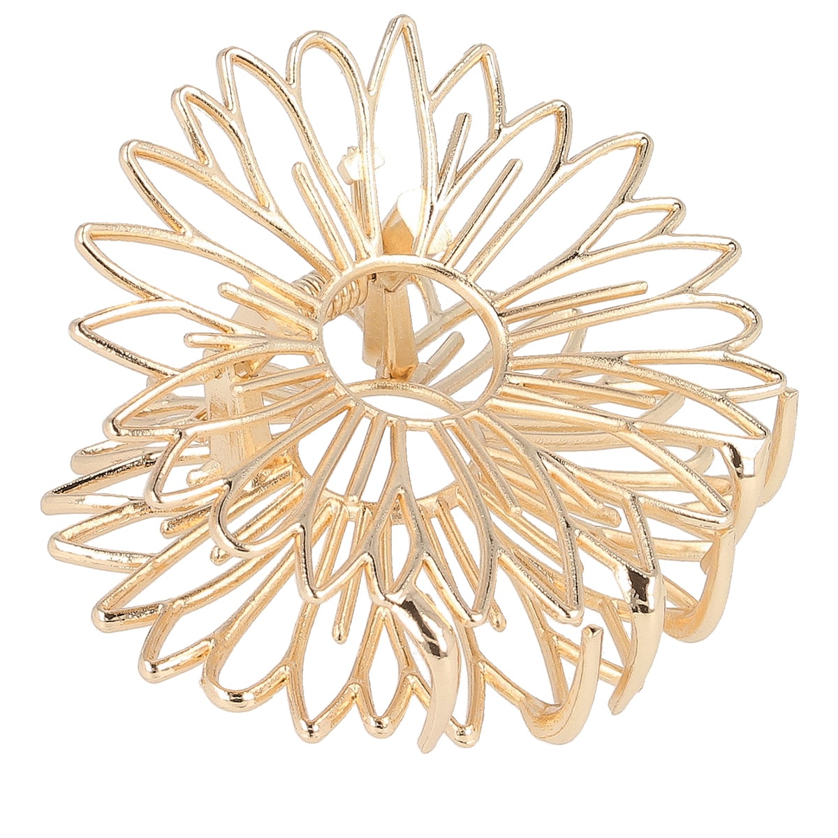 Haarklammer Blumenform gold