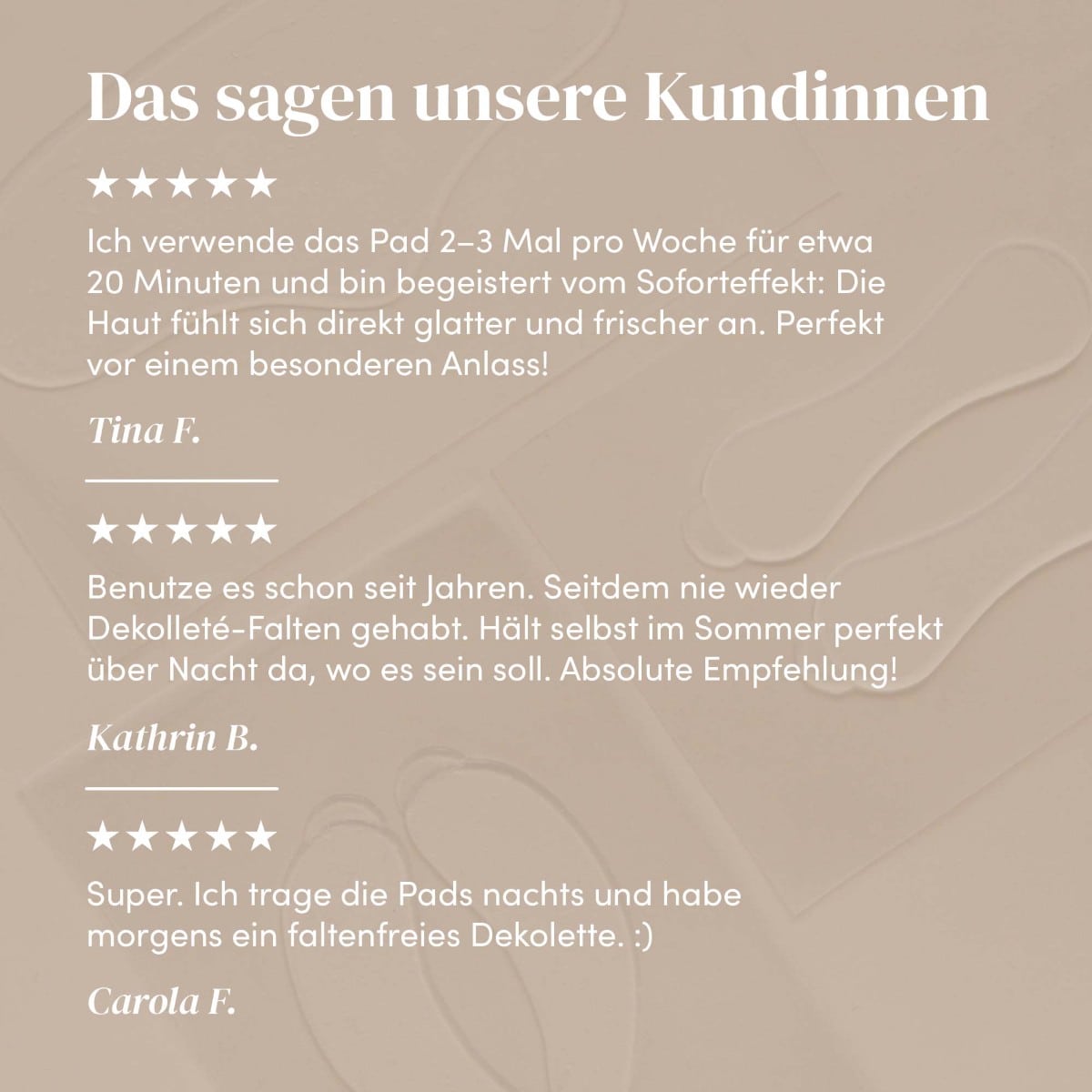 Wiederverwendbares Dekolleté Pad mit Aloe Vera