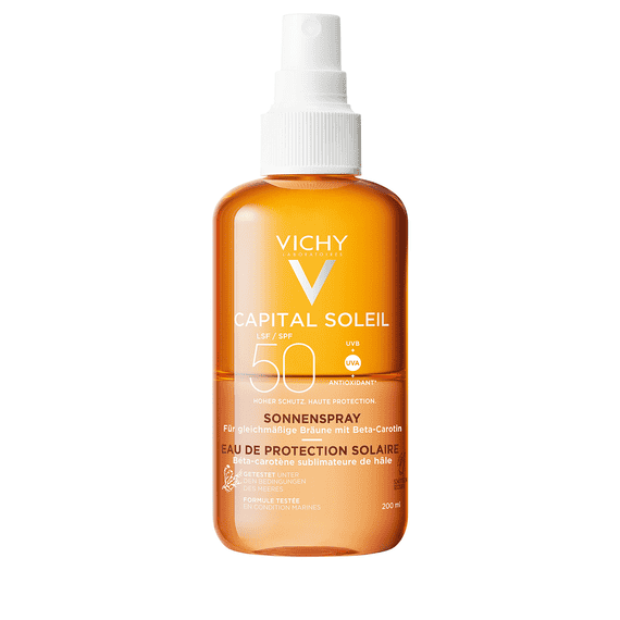 Eau de protection solaire SPF50 - prolonge le bronzage