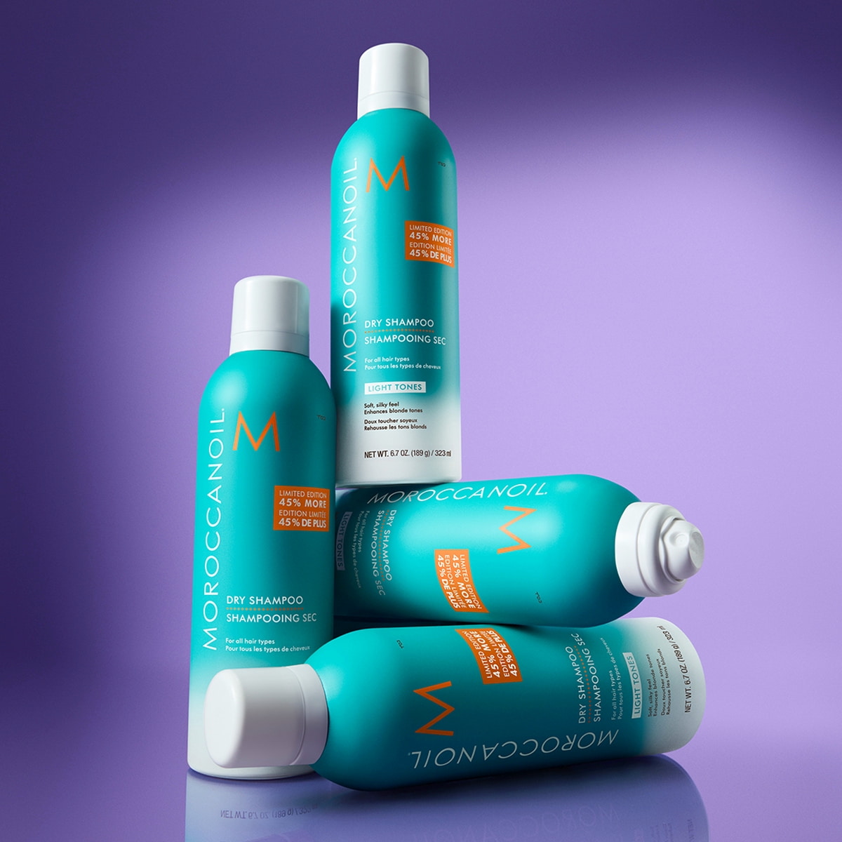 Shampoo secco per capelli chiari