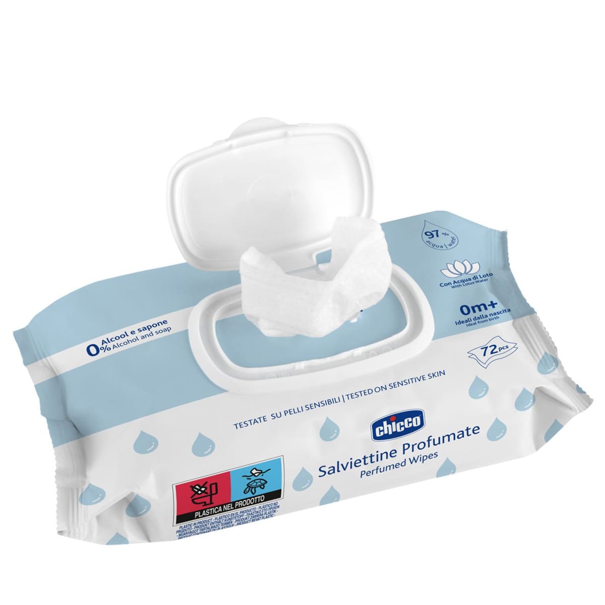 Lingettes Nettoyantes avec Flip Cover - 72 pcs.
