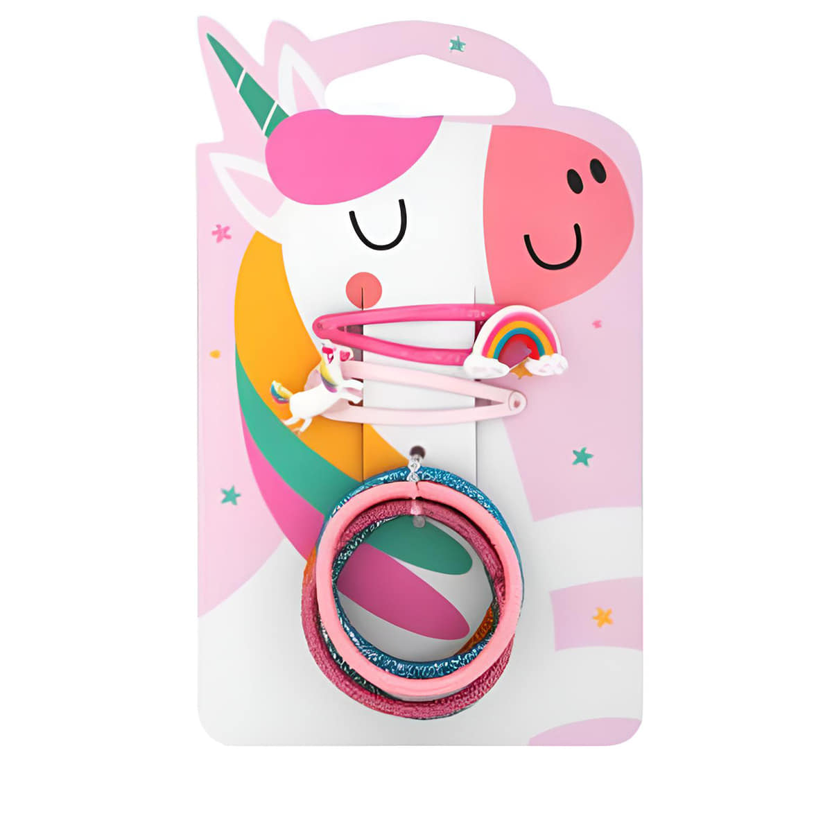 Hair Clip and Hair Tie Set Unicorn