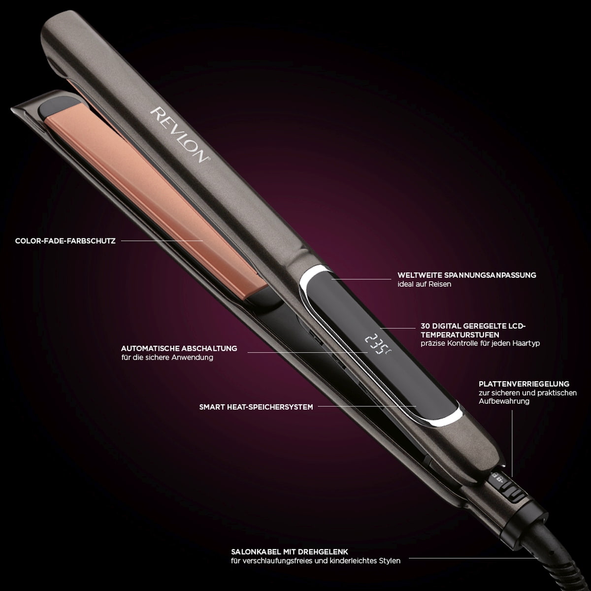 Salon Straight Copper Smooth Haarglätter