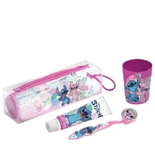 Trousse de toilette dentaire : brosse à dents, dentifrice et gobelet