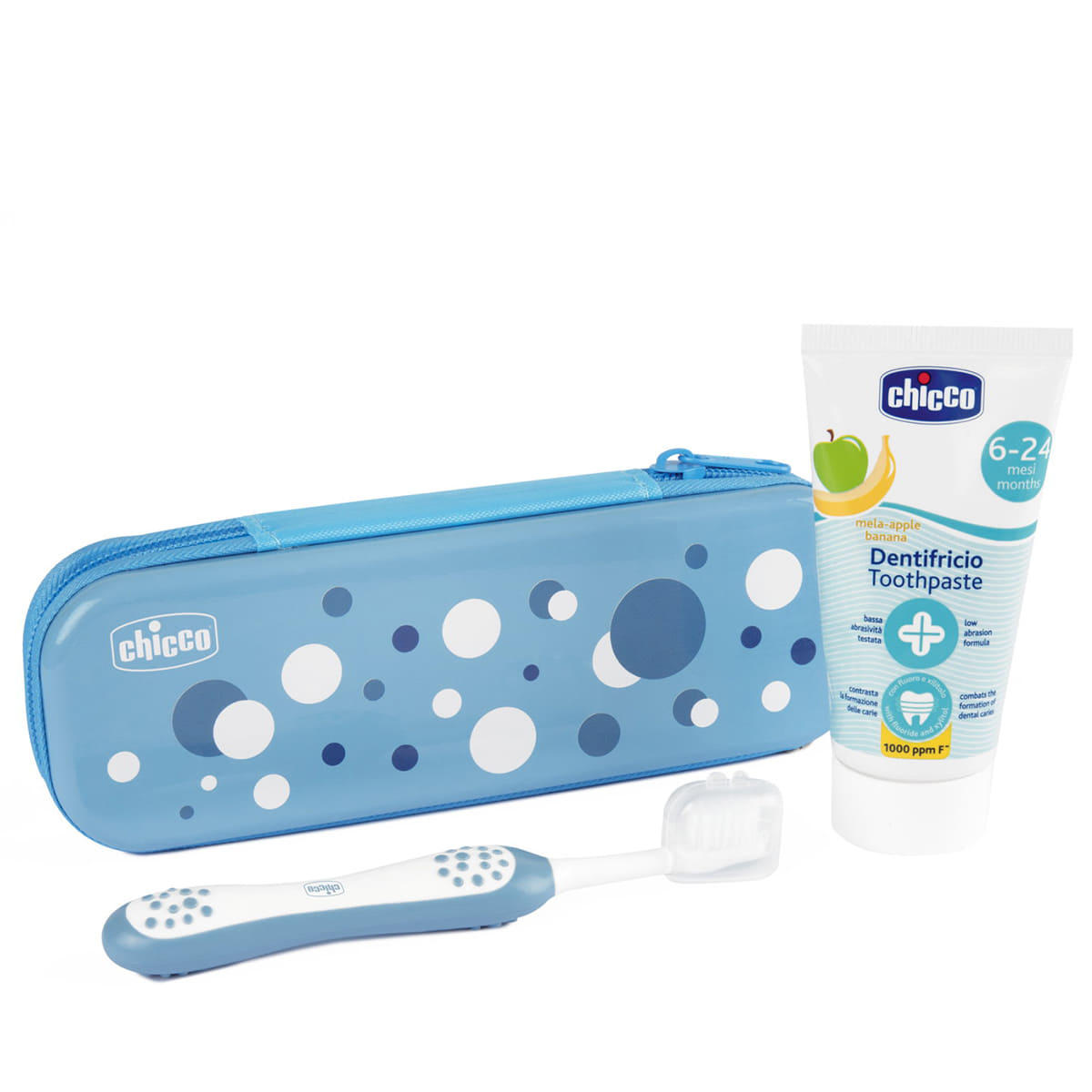 Oral Set Blue Pois - avec Fluorure