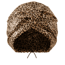 Glamorous Satin Sleep Cap - Cheetah
