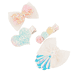 Hair clip for girls, pink and white, 4 pieces