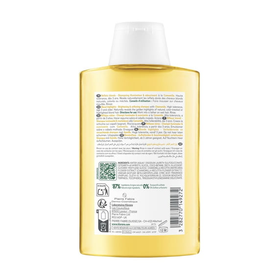 Shampooing Éclaircissant pour Cheveux Blonds