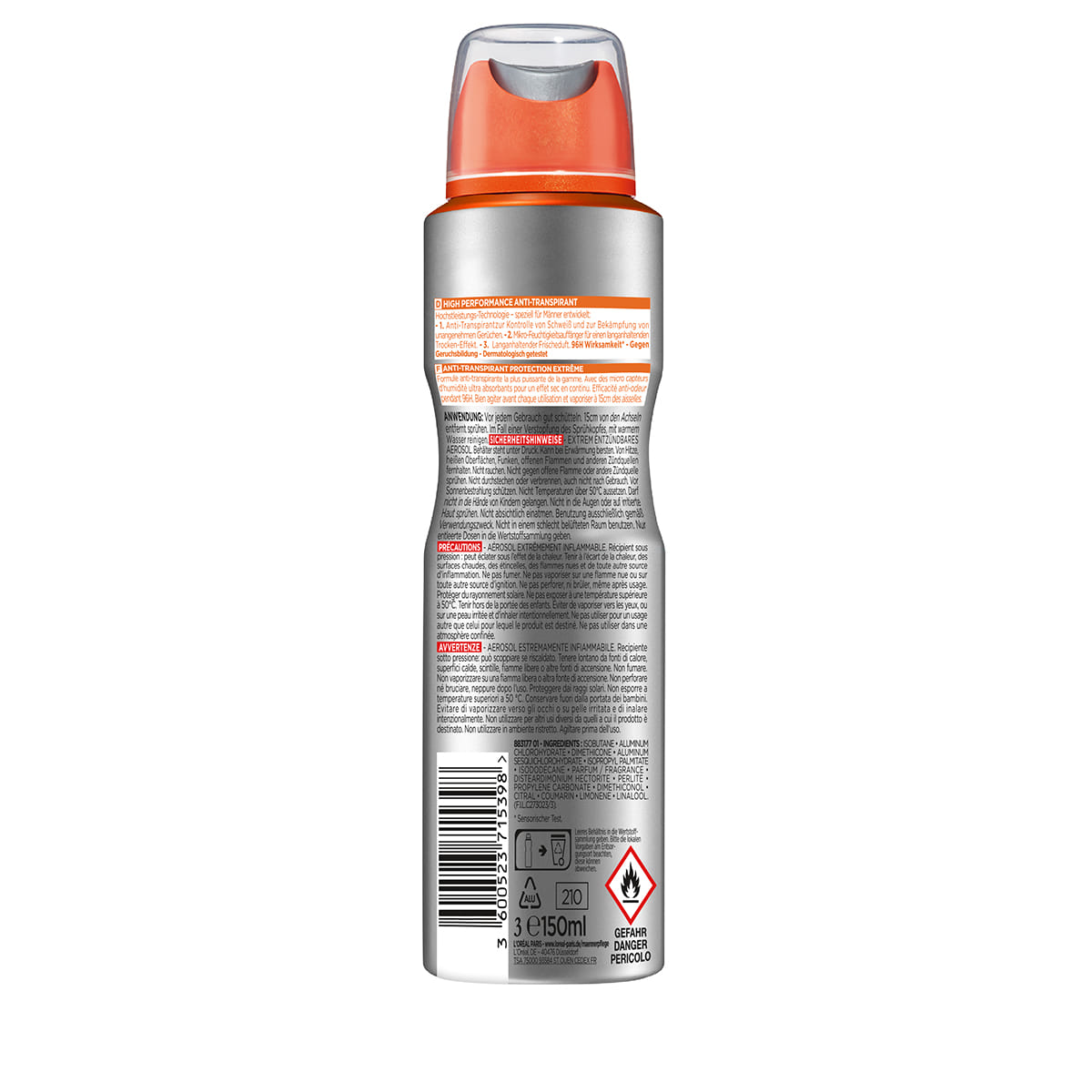 Deo Spray Invincible Man 96h