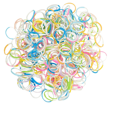 Hair elastic magic coloured x 250