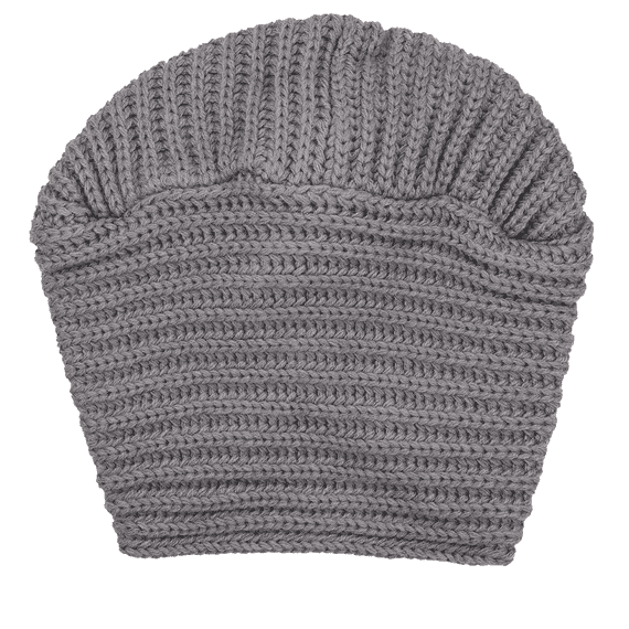 Knitted turban cap, grey