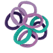Shell Hairbrush Set - Purple