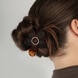 Pince À Cheveux Fleur Avec Strass - Brun