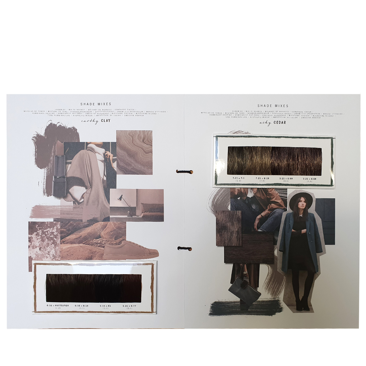 Igora Ashy Cedar & Earthy Clay Essentials colour card