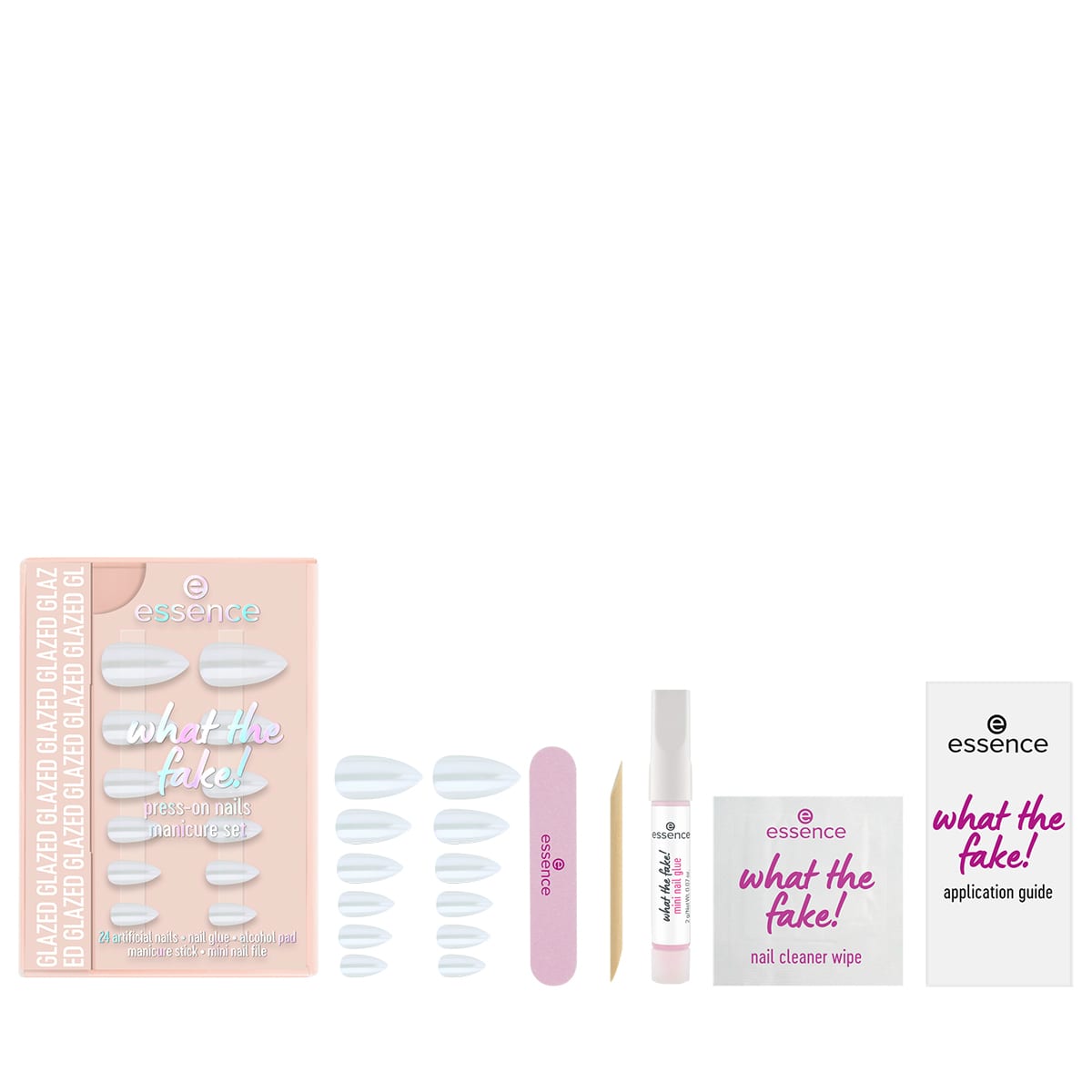 Press-On Nails Manicure Set - 01 Glazed
