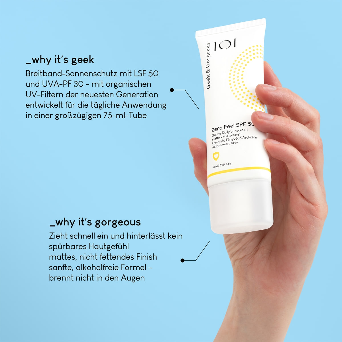 Zero Feel SPF 50 