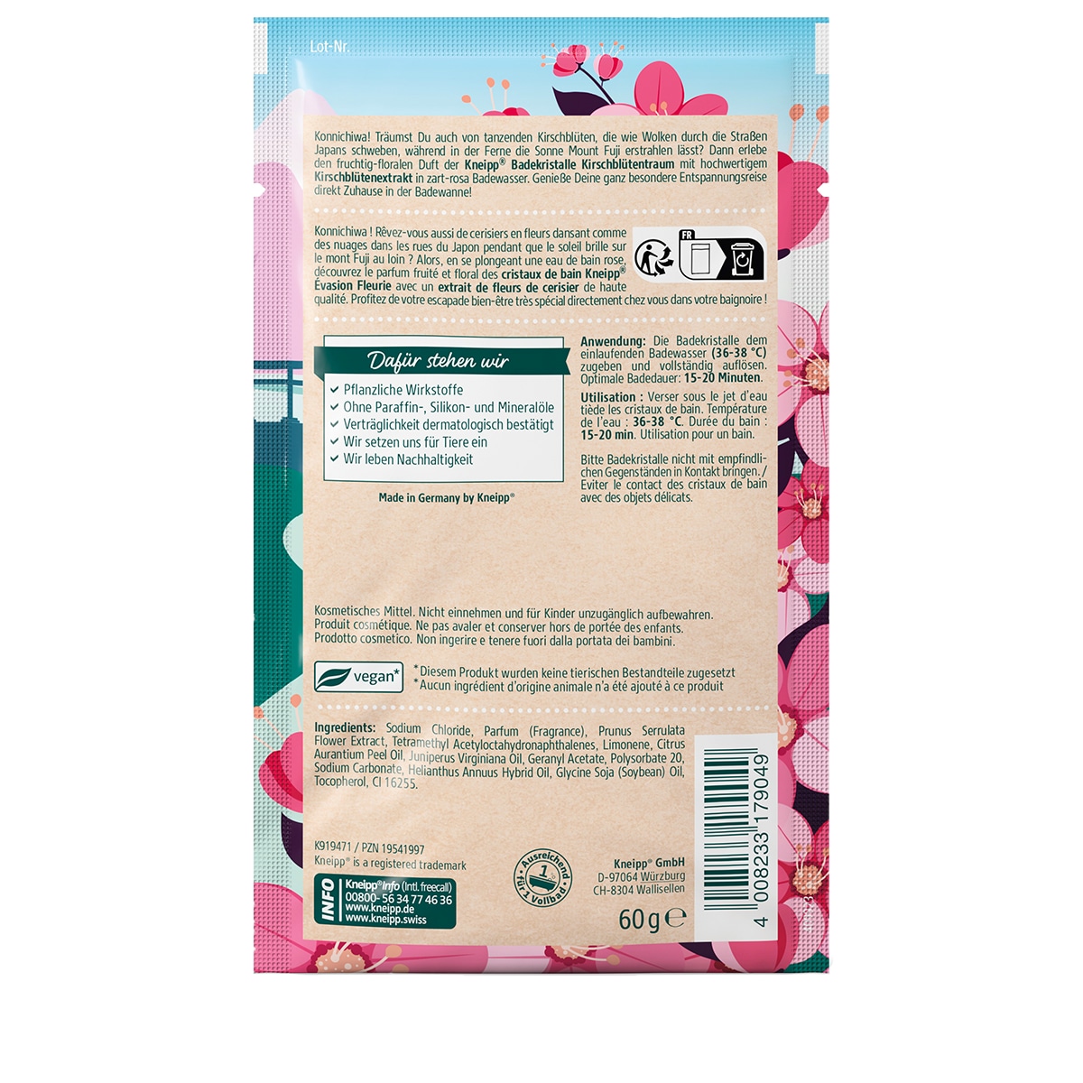 Cristaux de Bain Évasion Fleurie Fleur de Cerisier