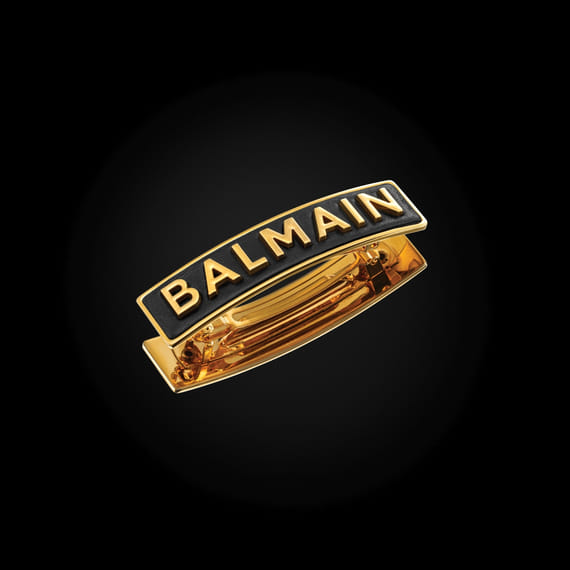 Gold Plated Barrette Medium Logo