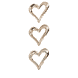 Set Of Heart Hair Clips - Rose Gold, Gold, Silver