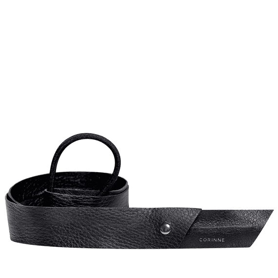Leather Band Long Bendable Black