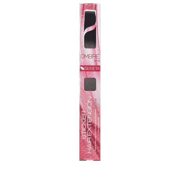 Tape Extensions 40/45 cm - Ombre 1B/Silver, black/silver