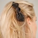 Leather Bow Big On Clip Black