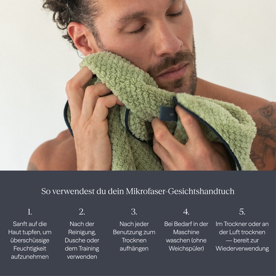 Ultrasaugstarkes Handtuch Gesicht - Khaki