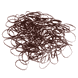 Mini elastici per capelli in silicone marrone, 120 pezzi
