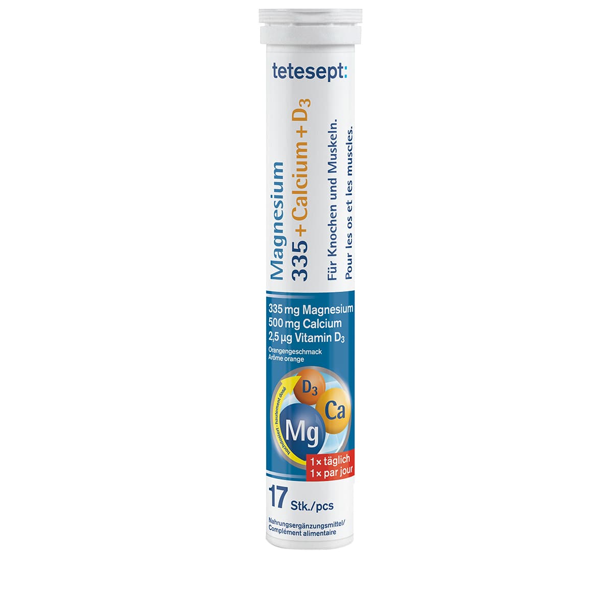 Magnesium 335 Calcium + D3 - 17 Brausetabletten