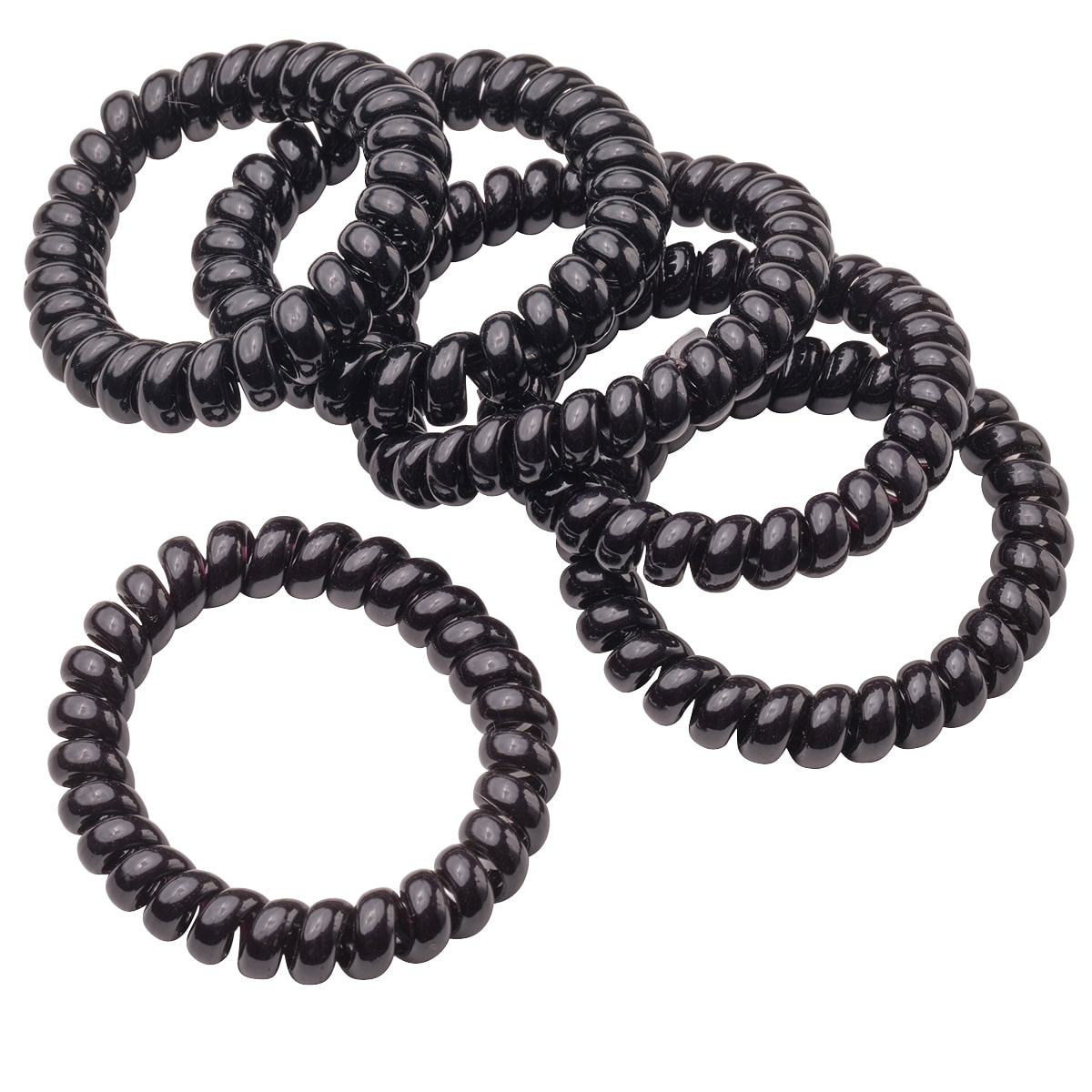 Spiral Haargummis, Ø 5cm, 6 Stk.