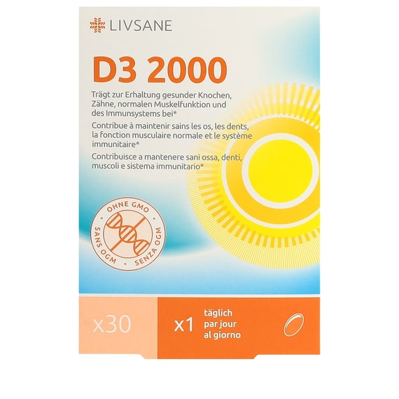 Vitamine D3 2000 - 60 gélules molles