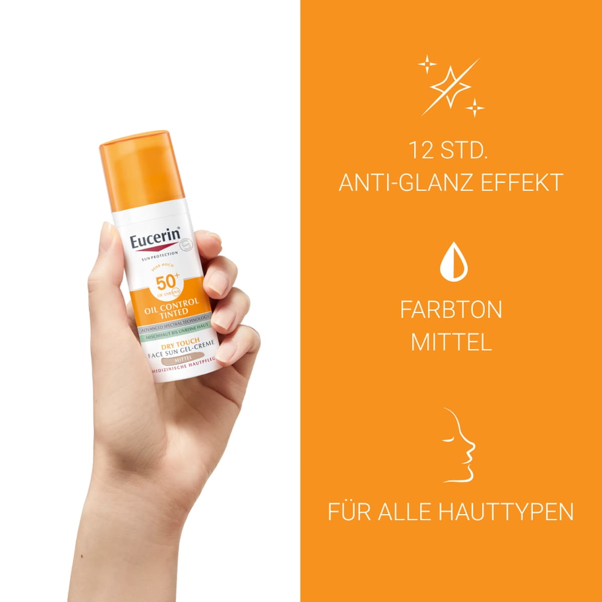 SUN Oil Control Gel-Creme getönt Medium SPF50+