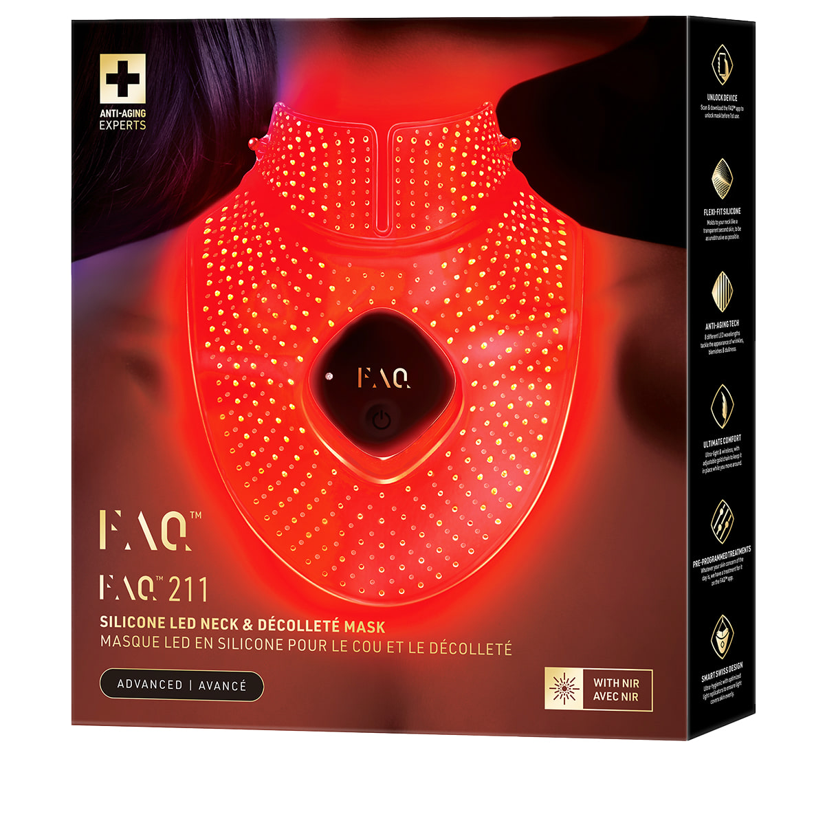 FAQ 211 Silicone LED Neck & Décolleté Mask