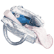 Kosmetiktasche mit Griff  - Blue Brocade