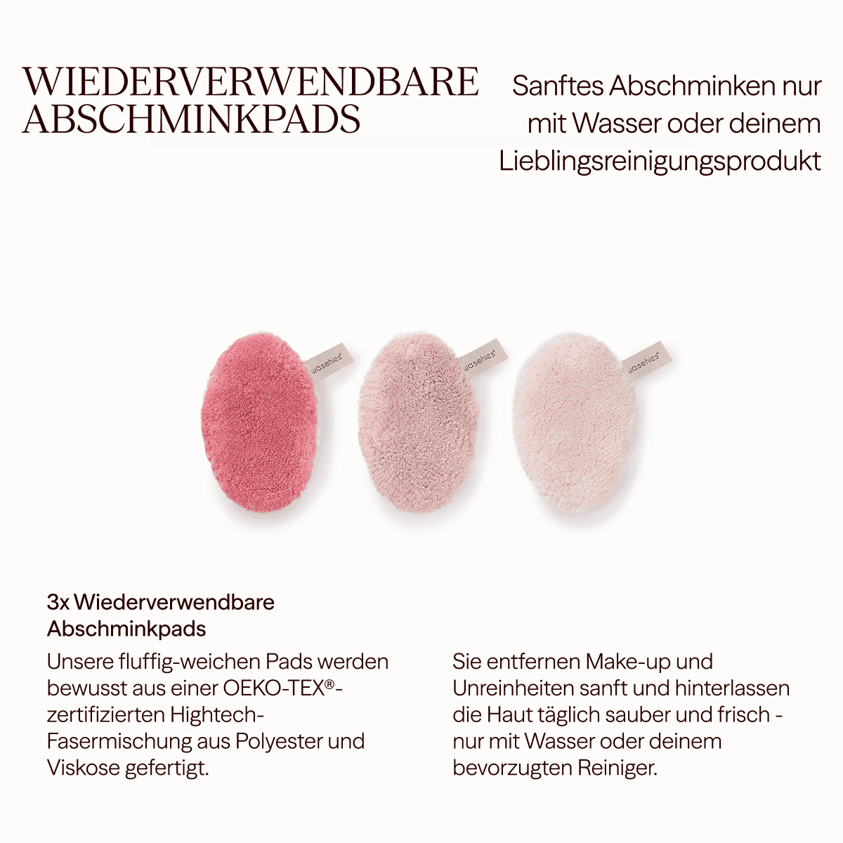 Wiederverwendbare Abschminkpads - 3er Set