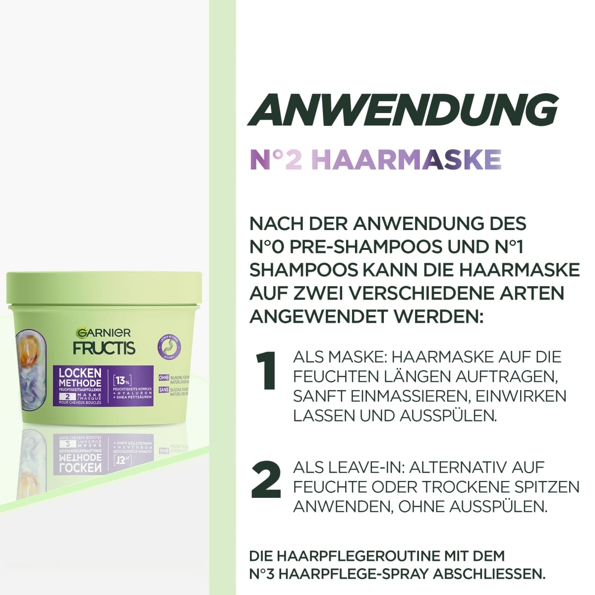 Locken Methode Feuchtigkeitsauffüllende Haarmaske für alle Arten von Locken