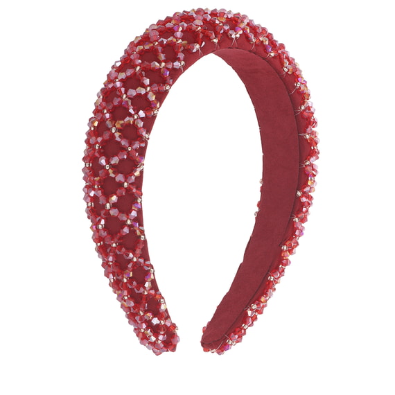 Cerchietto Strass Rosso