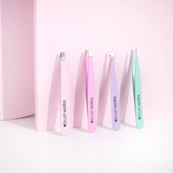 4 Piece Combination Tweezer Set - Pastels